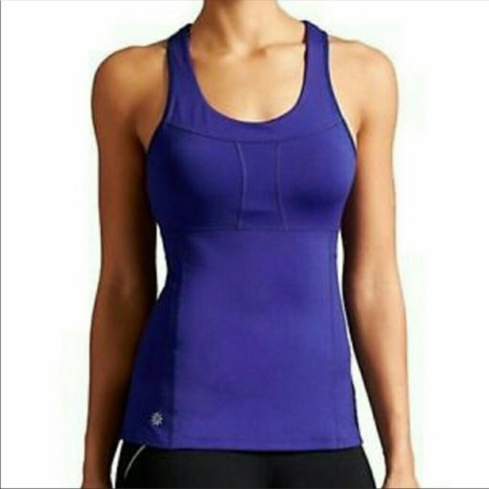 Athleta PR Racerback Tank 2 Running Yoga Sapphire Blue XS